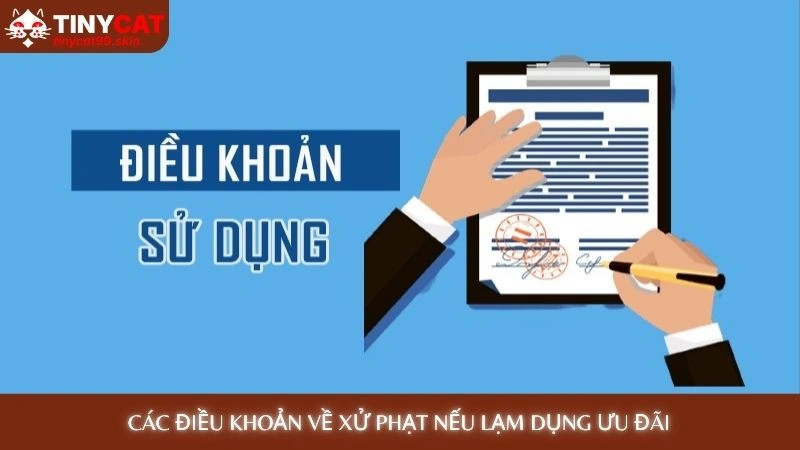 Điều khoản sử dụng - Quyền lợi người chơi tại Tinycat99 3 Các điều khoản về xử phạt nếu lạm dụng ưu đãi