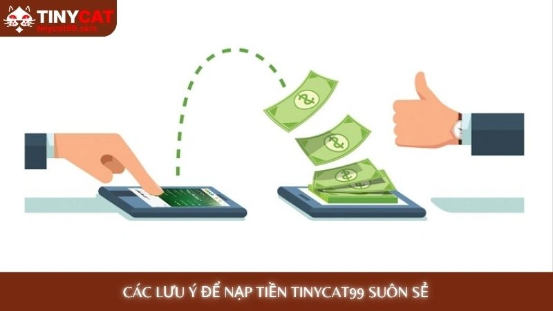 Nạp tiền Tinycat99 - Lên điểm siêu tốc trong 30 giây 3 Các lưu ý để nạp tiền Tinycat99 suôn sẻ