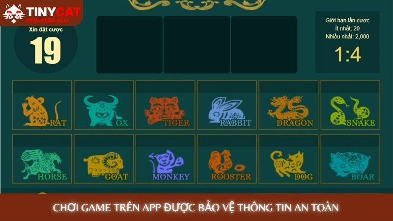 Tải app Tinycat99 - Chơi game mượt mà, không lo bị chặn 2 Chơi game trên app được bảo vệ thông tin an toàn