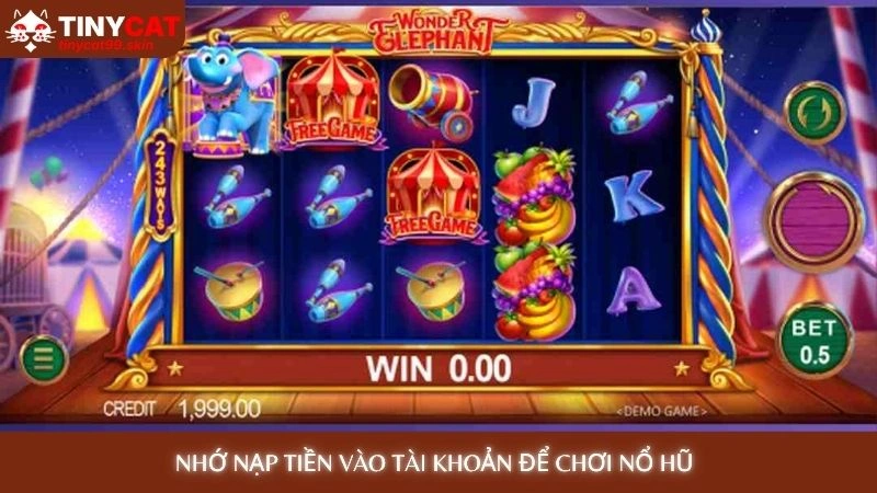 Nhớ nạp tiền vào tài khoản để chơi nổ hũ 