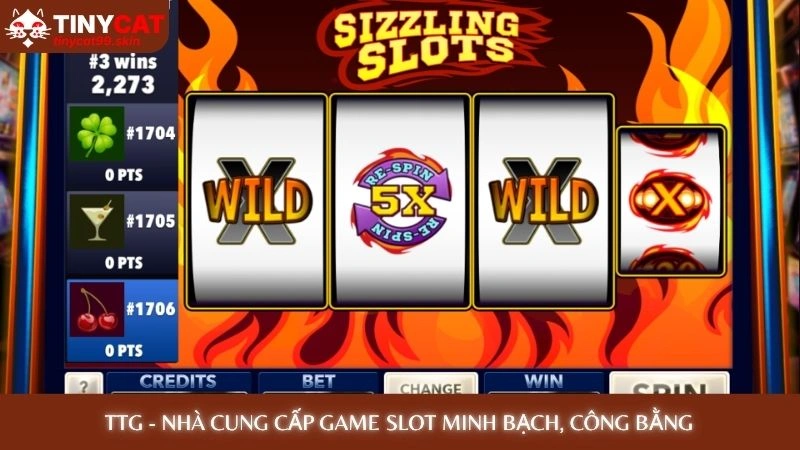 TTG - Nhà cung cấp game slot minh bạch, công bằng