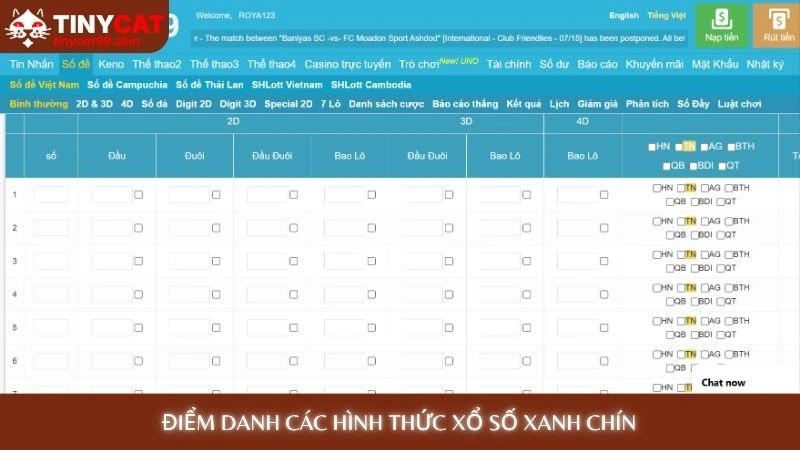 Điểm danh các hình thức xổ số xanh chín